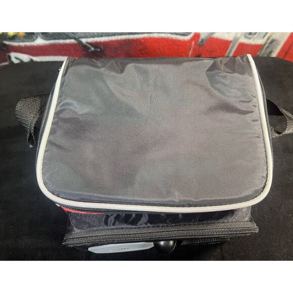 The Original‎ Koozie Red & Black LUNCH BOX COOLER With AM FM RADIO Musicooler - Picture 2 of 9